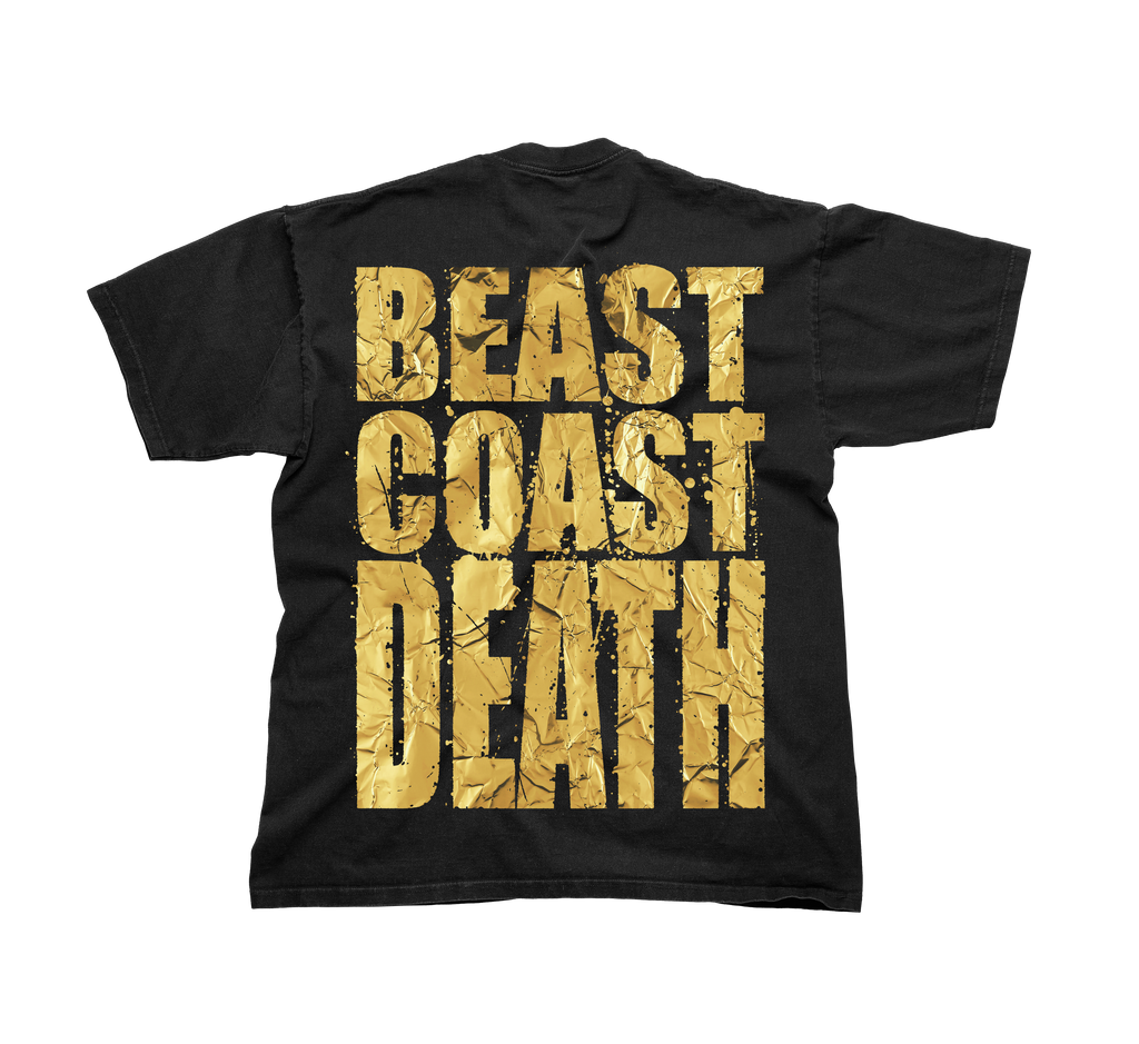 EYESAWGOD - "BEAST COAST DEATH" GOLD FOIL TEE