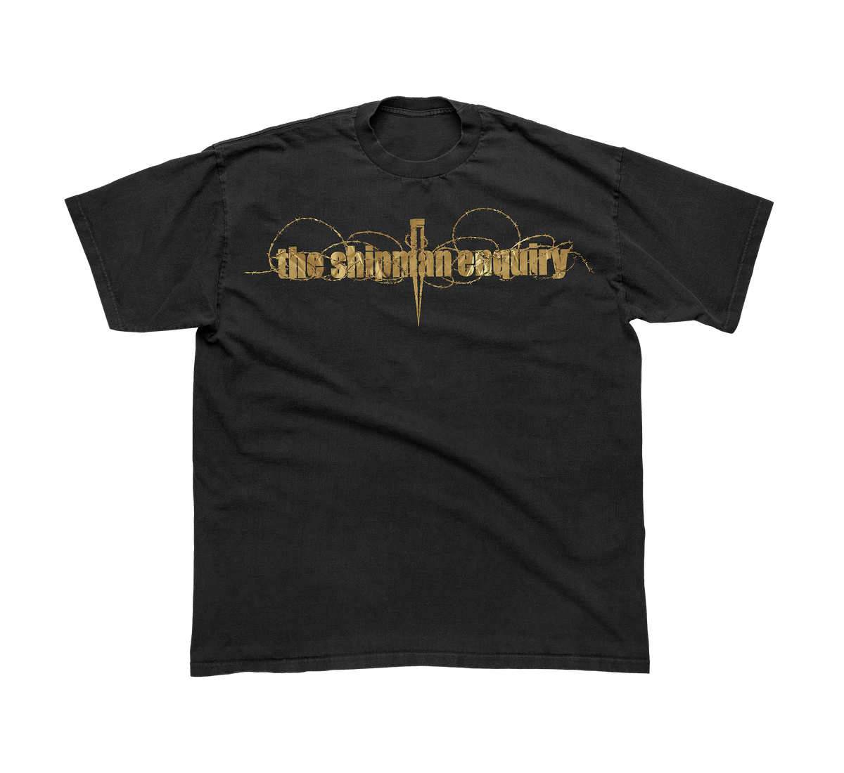 THE SHIPMAN ENQUIRY - "BARBED WIRE" [GOLD FOIL] TEE